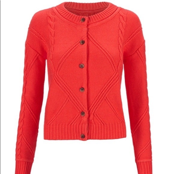 CAbi #5449 Cable Knit Citrus Cardigan - Picture 5 of 8